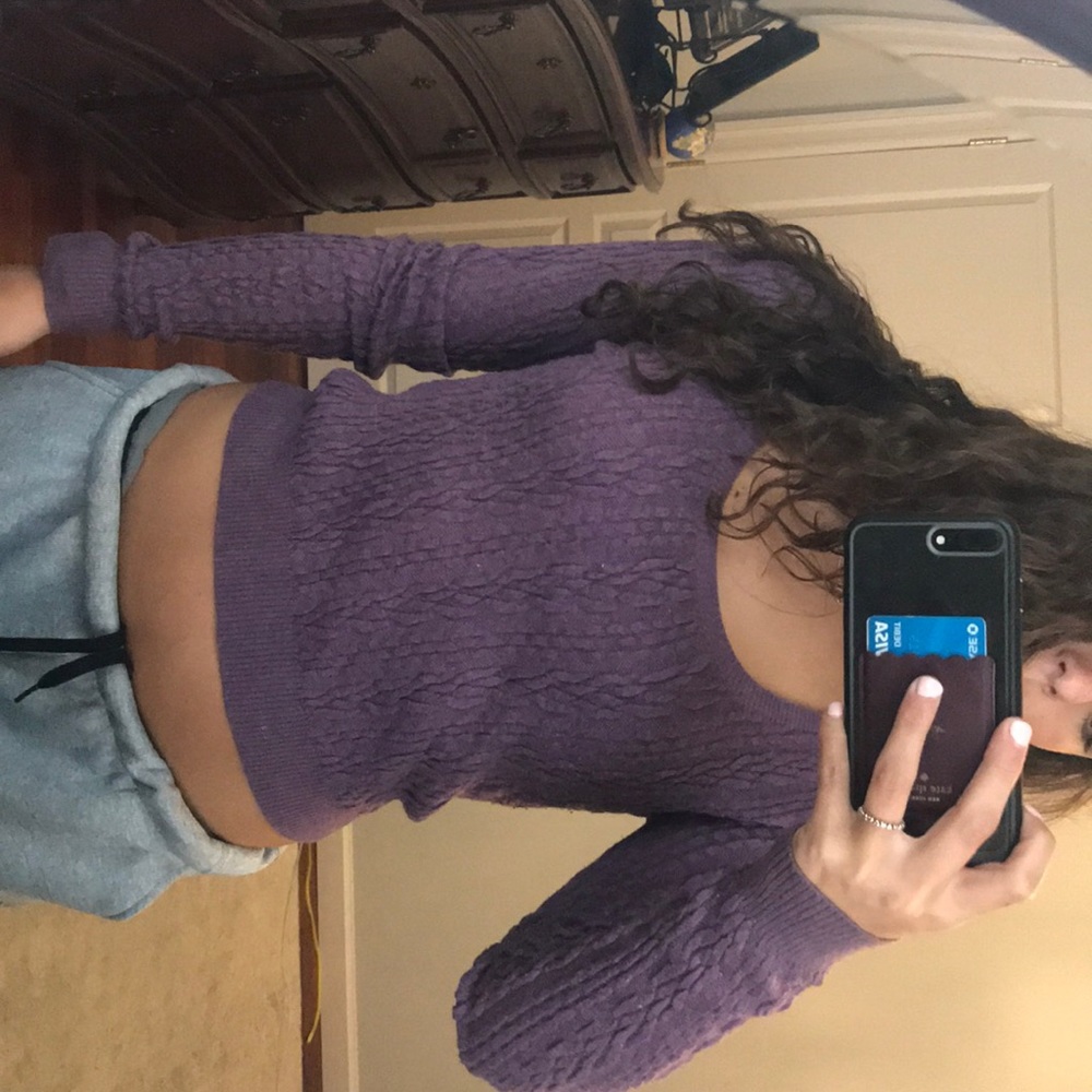 Lightweight purple free people sweater